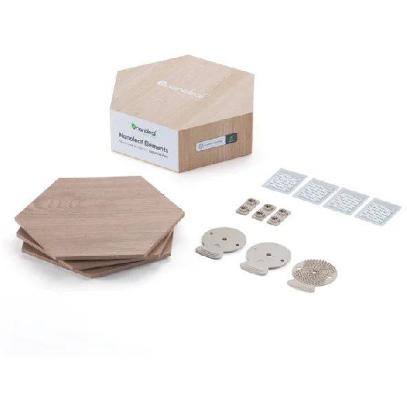 Nanoleaf Elements Wood Look Hexagons Expansion Pack   3PK Dekoleuchten