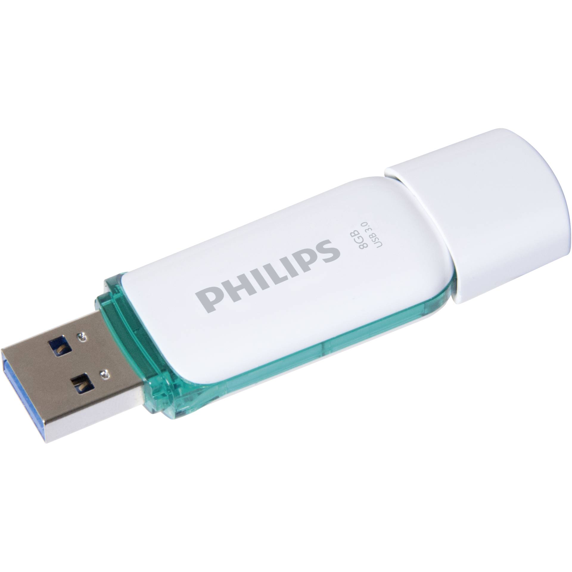 Philips FM08FD75B USB Stick 8 GB USB Typ A 3 2 Gen 1  3 1 Gen 1  Tuerkis  Weiss Speichermedien