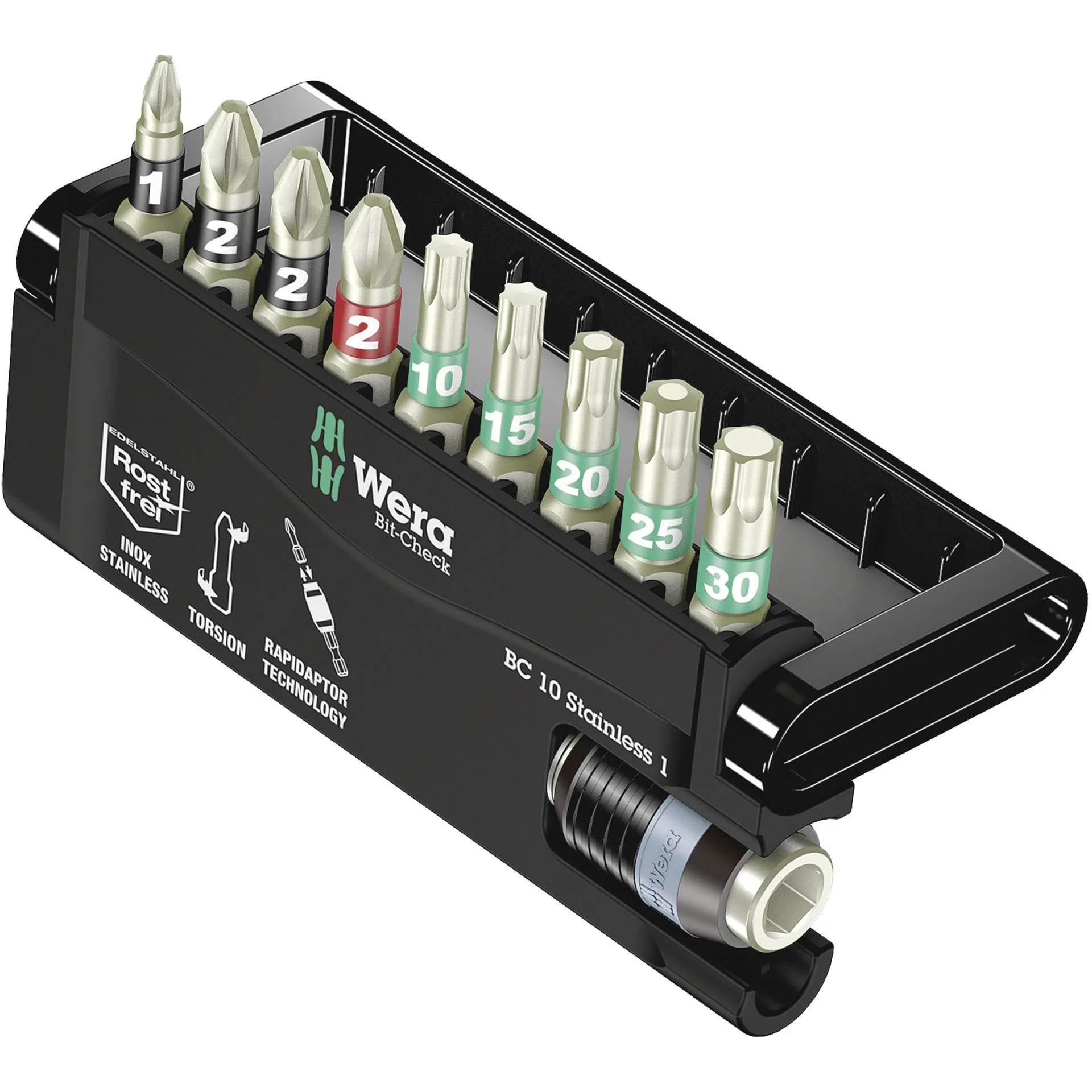 Wera Bit Check 10 Stainless 1 Bits Sortiment Bohrer- & Schrauberzubehoer