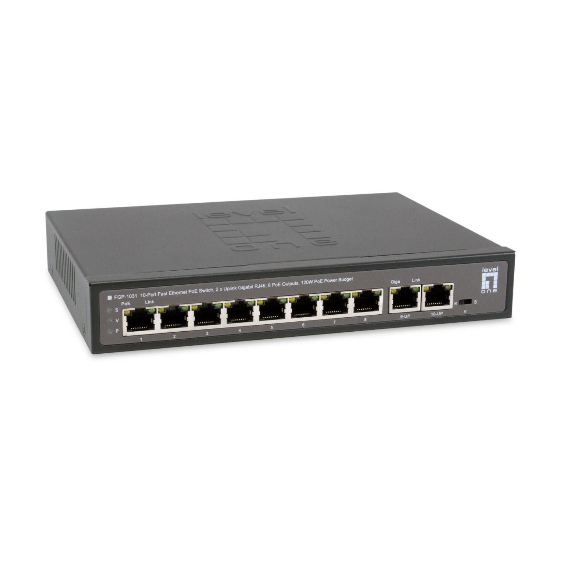LevelOne FGP 1031 Netzwerk Switch Unmanaged Gigabit Ethernet  10 100 1000  Power over Ethernet  PoE  Schwarz Switches Netzwerk