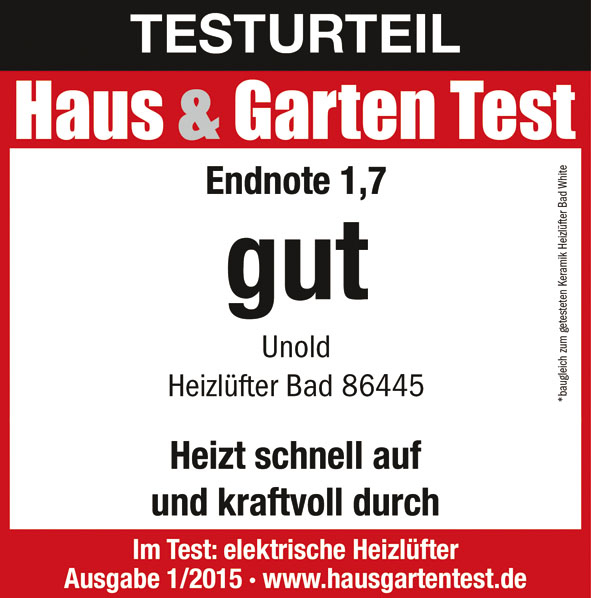 Unold KERAMIK HEIZLUeFTER Bad Schwarz 86445 Klimatisierung