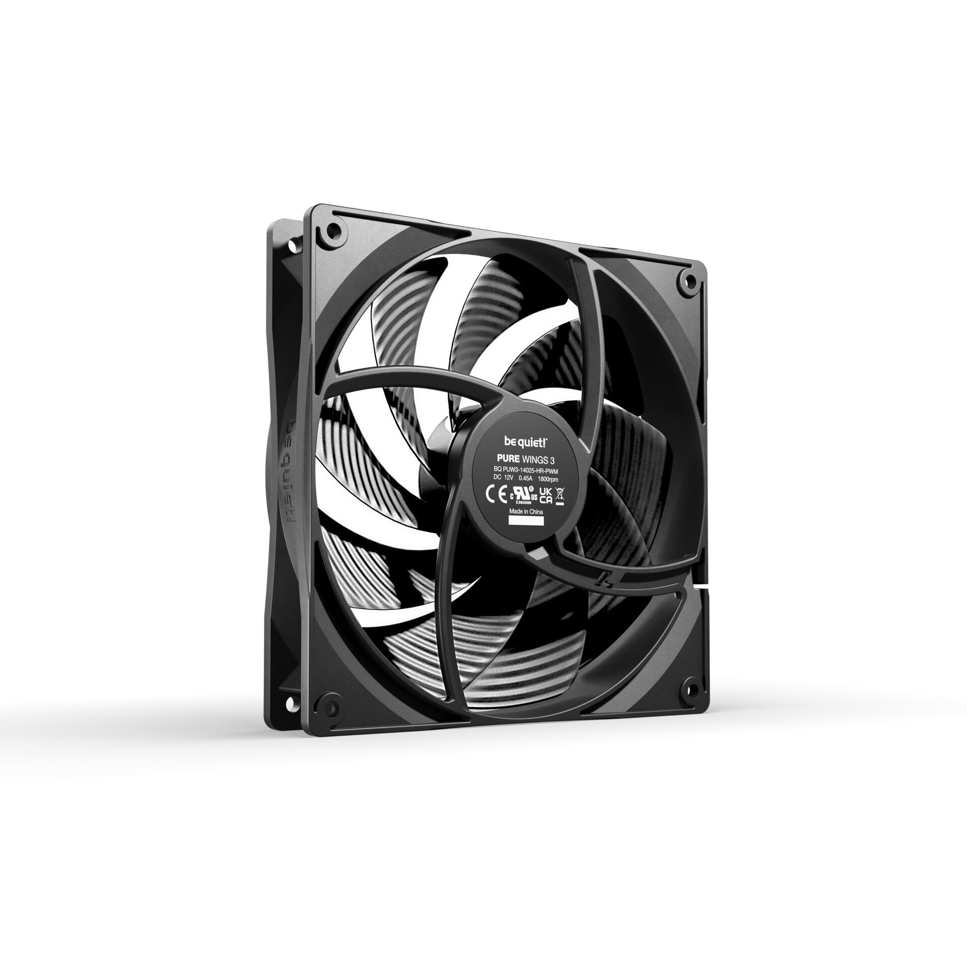 be quiet  Pure Wings 3 140mm PWM high speed Computergehaeuse Ventilator 14 cm Schwarz 1 Stueck e  PC-Komponenten