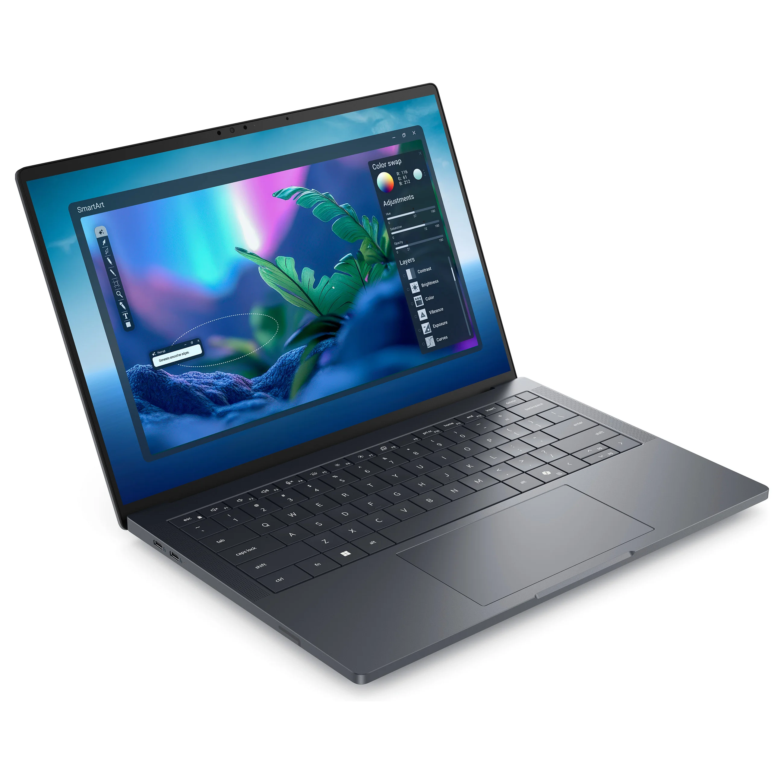 DELL Pro Max 14 Premium MA14250 Intel Core Ultra 7 265H Laptop 35 6 cm  14   Full HD  32 GB LPDDR5x SDRAM 1 TB SSD NVIDIA RTX PRO 1000 Blackwell Wi Fi 7  802 11be  Windows 11 Pro Deutsch Grau Notebooks & E-Book Reader