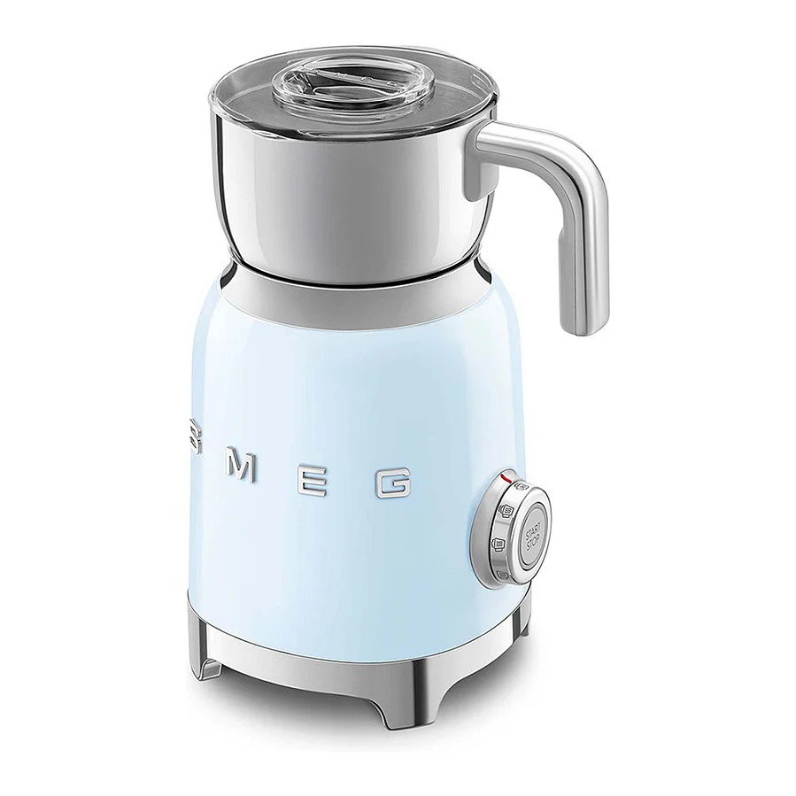 SMEG Induktions Milchaufsch umer  pastellblau Küchenkleingeräte