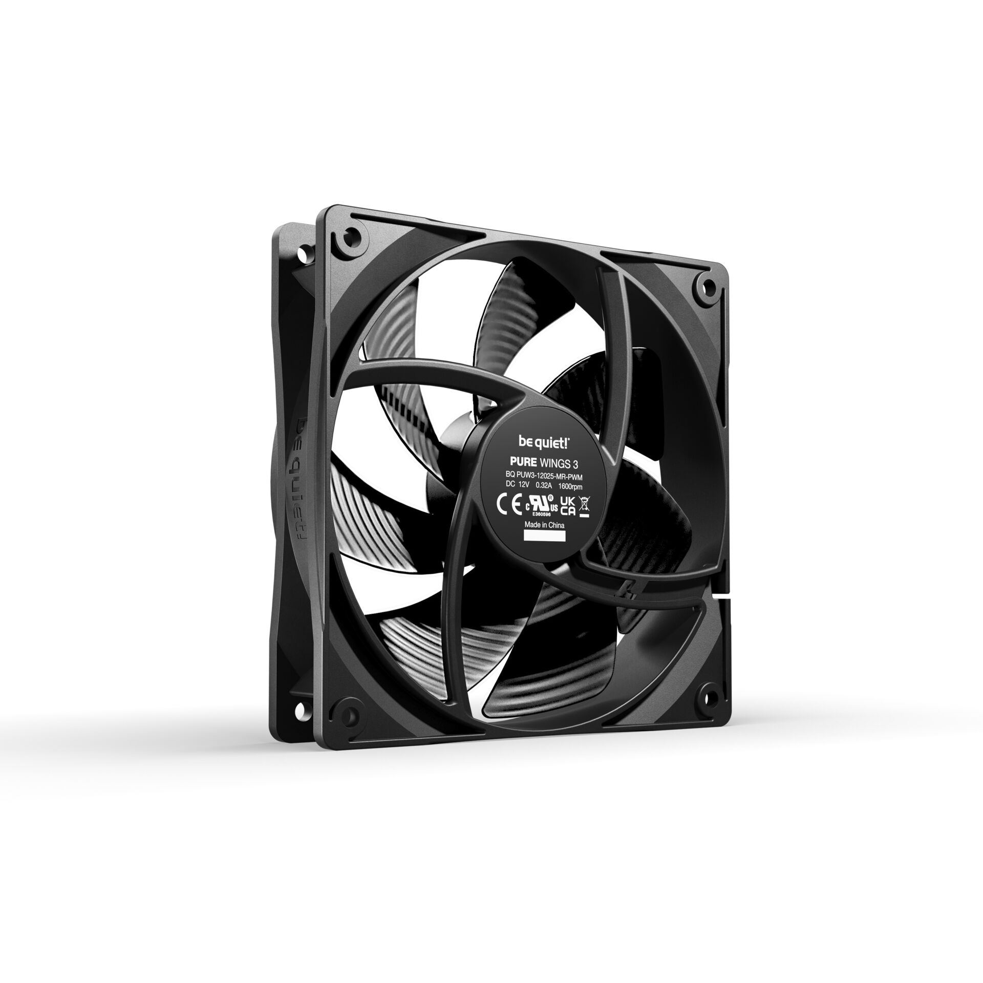 be quiet  Pure Wings 3 120mm PWM Computergehaeuse Ventilator 12 cm Schwarz 1 Stueck e  PC-Komponenten