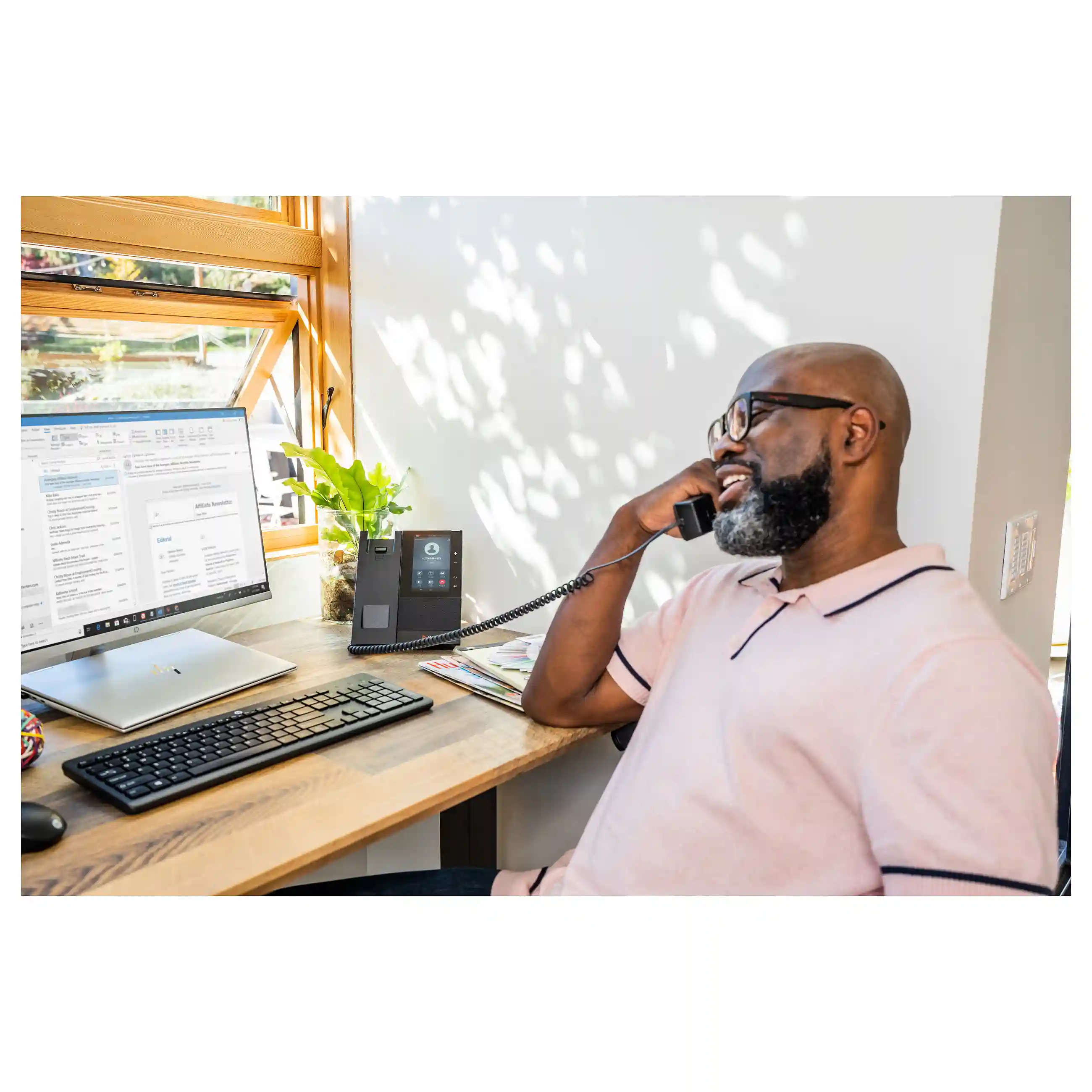 HP Poly CCX 505 Business Medientelefon fuer Microsoft Teams und PoE faehig Netzwerk