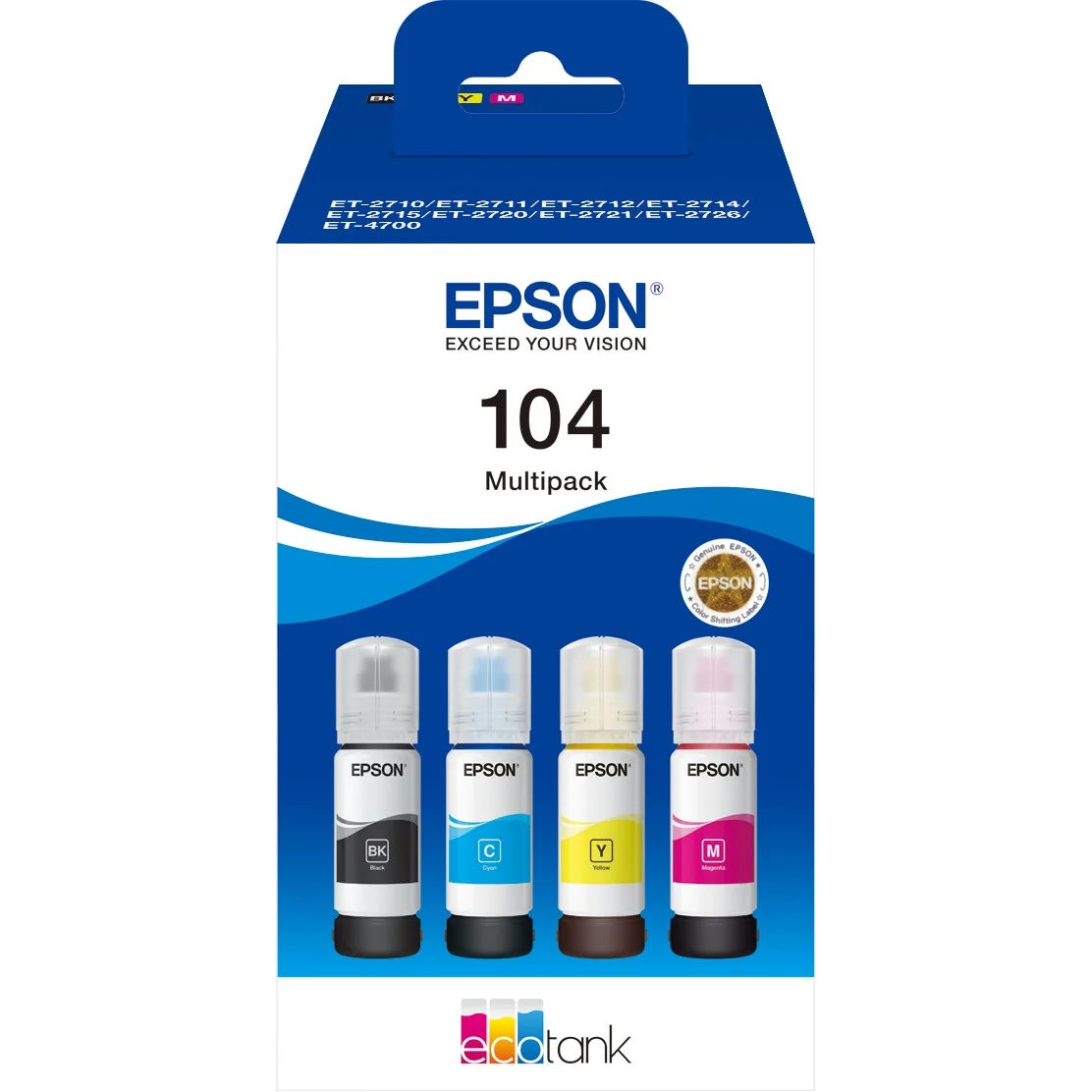 Epson EcoTank 4 colour Multipack T 104 T 00P6 Drucker & Scanner