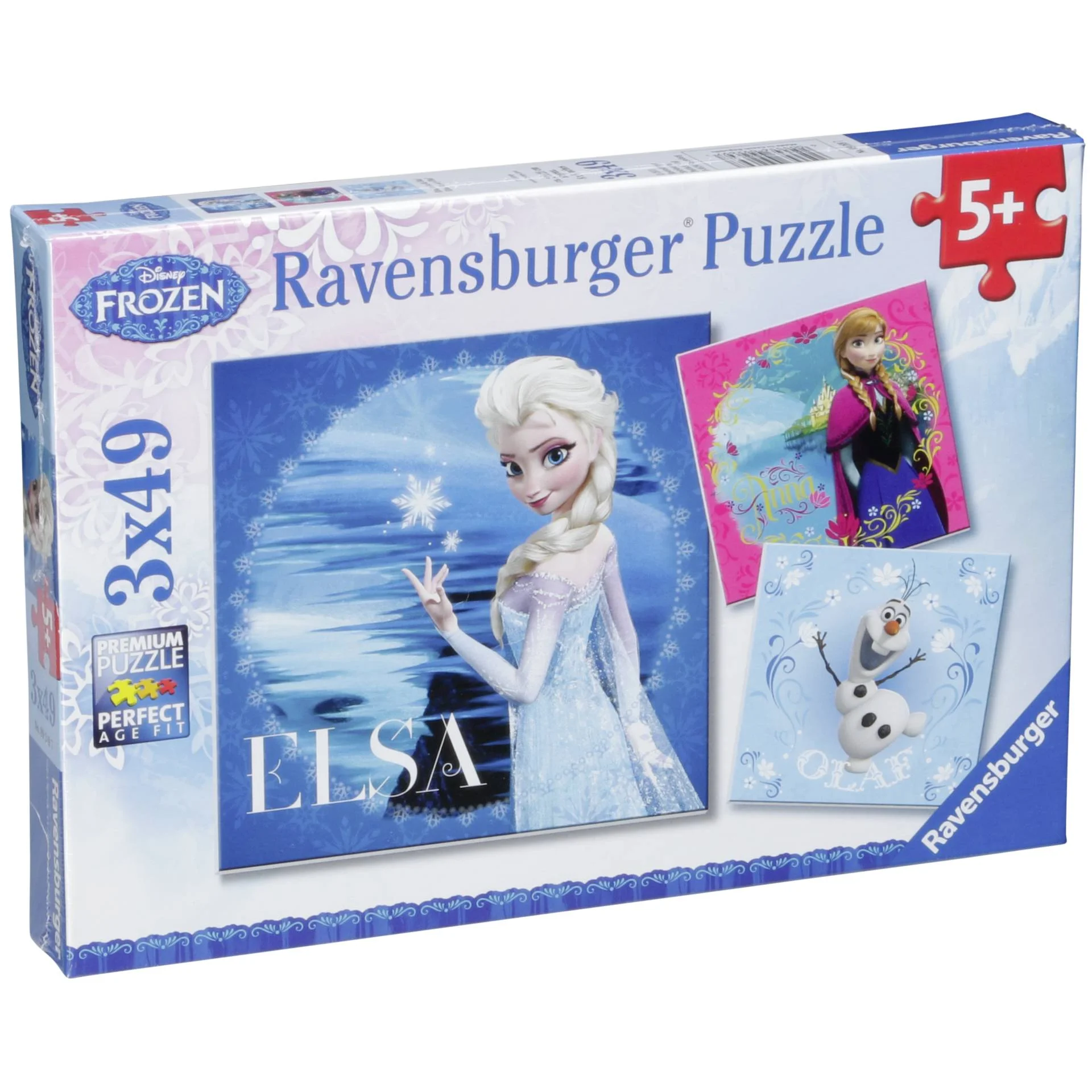 Ravensburger Elsa  Anna   Olaf 3 X 49 Teile Puzzle Frozen Brettspiele & Puzzle