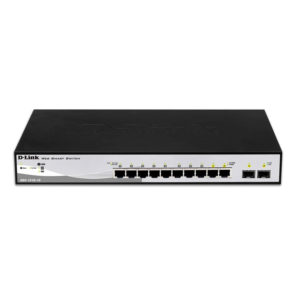 D Link DGS 1210 10 Managed L2 Gigabit Ethernet  10 100 1000  1U Schwarz  Grau Switches