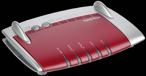 AVM Fritz Box 7490 WLAN Router Dual Band Gigabit Ethernet 2 4 5 GHz Rot Silber