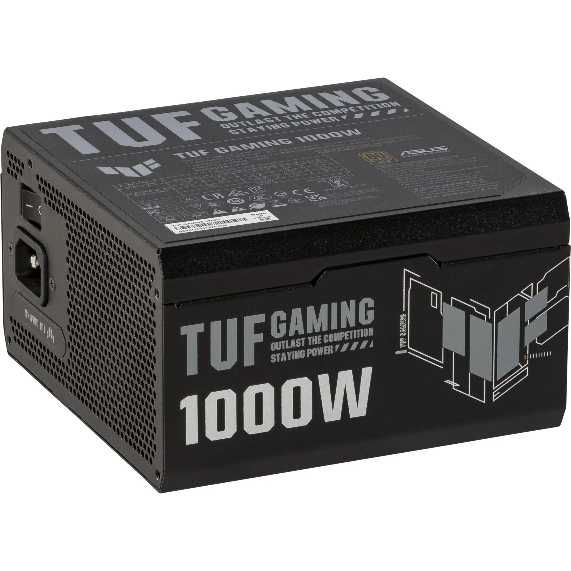 ASUS TUF Gaming 1000W Gold Netzteil 20 4 pin ATX ATX Schwarz PC-Komponenten