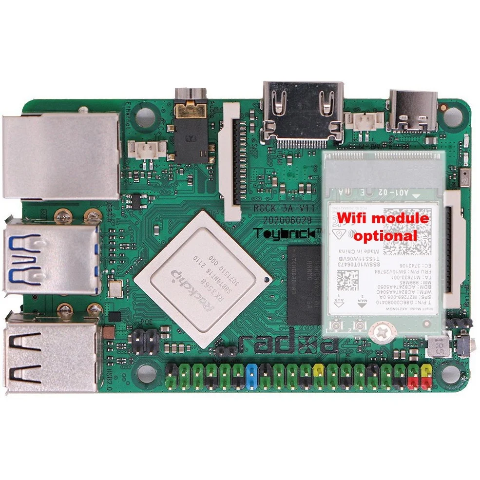 ALLNET Radxa Rock 3A Mini PC 8GB RAM RK3568 Quad Core 2GHz Mali G52 Multimedia & Technik