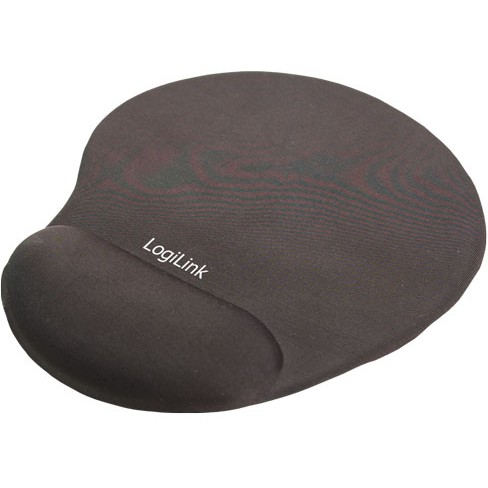 LogiLink Mauspad mit Silikongel Handballenauflage Schwarz Tastaturen & Maeuse