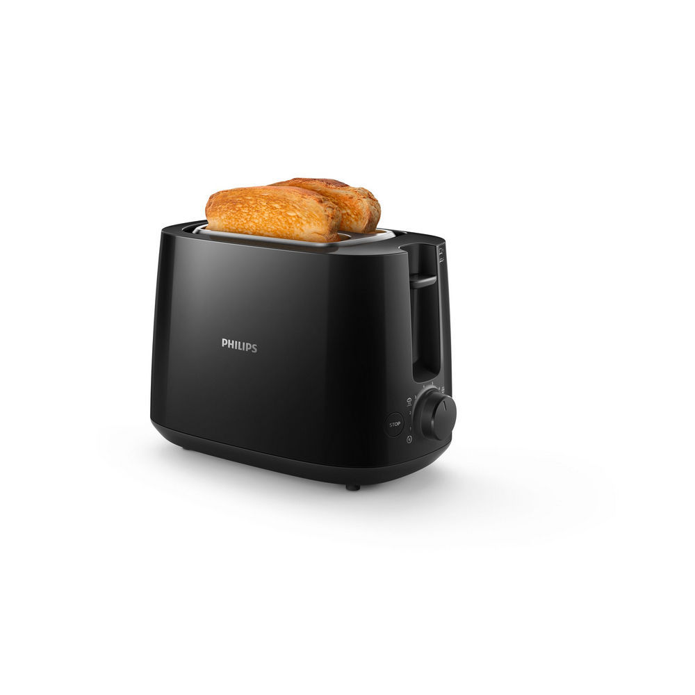 Philips Daily Collection Toaster mit 8 Einstellungsstufen und integriertem Broetchenaufsatz Kuechenkleingeraete