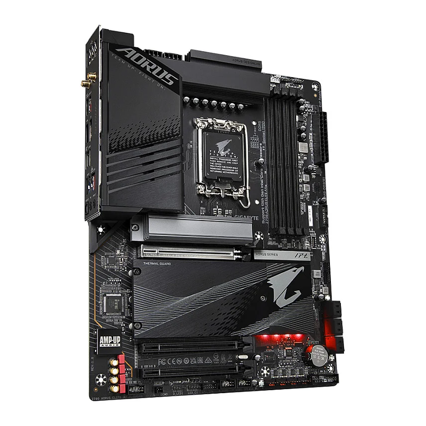 GIGABYTE Z790 AORUS ELITE AX Motherboard   Unterstuetzt Intel Core 14  Generation CPUs  16  2 1 Phasen Digital VRM  bis zu 7600MHz DDR5  OC   4xPCIe 4 0 M 2  Wi Fi 6E  2 5GbE LAN  USB 3 2 Gen 2x2 PC-Komponenten