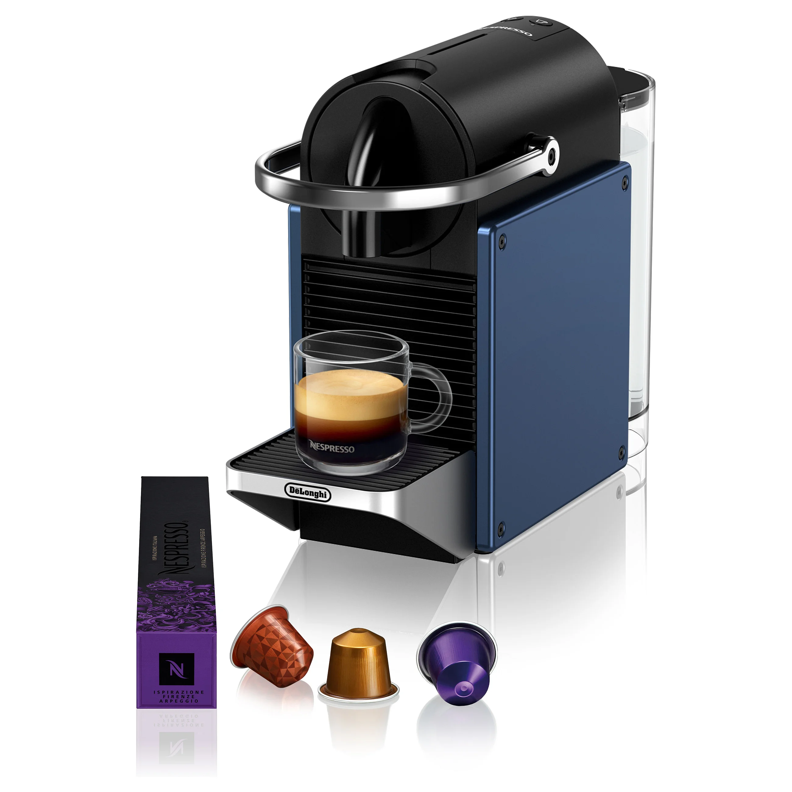 De Longhi Kaffeemaschine Nespresso Pixie EN schwarz blau  Kuechenkleingeraete