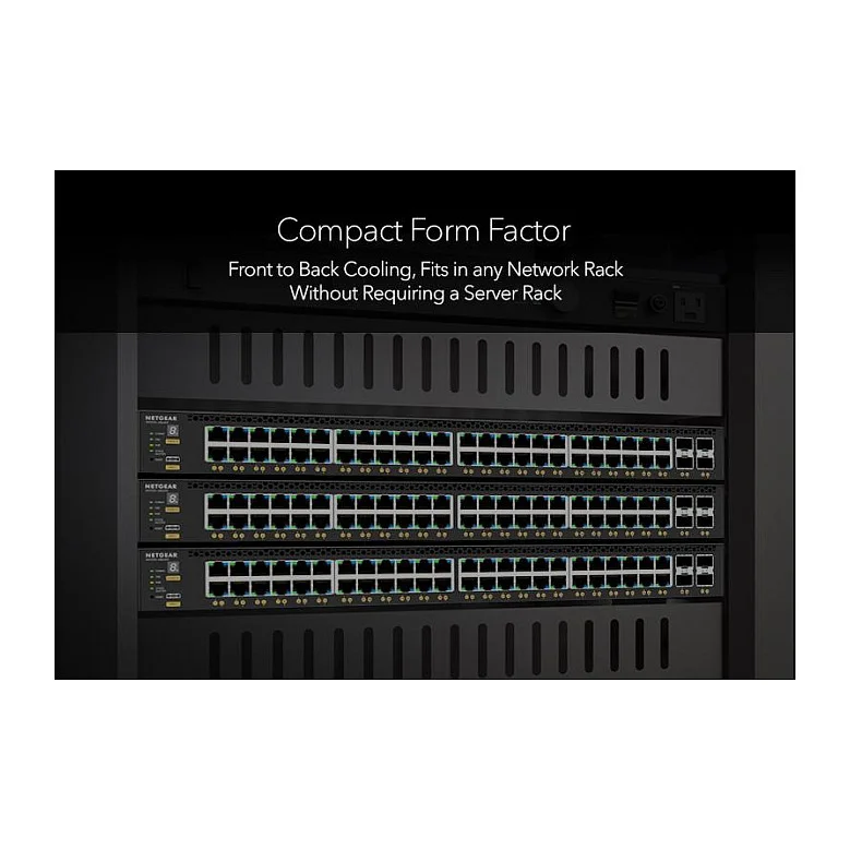 NETGEAR M4350 48G4XF Managed L3 Gigabit Ethernet  10 100 1000  Power over Ethernet  PoE  1U Schwarz Switches