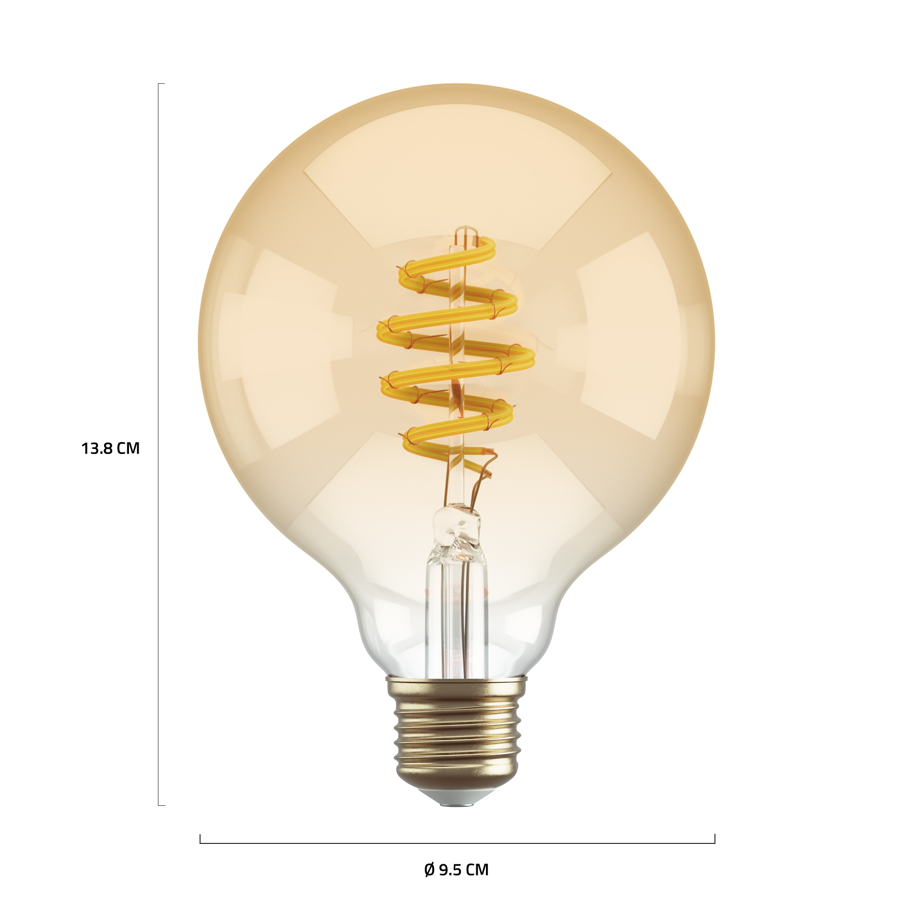 Hombli smarte Filament Gluehbirne  G95  E27  CCT  Amber Leuchtmittel & Lampen