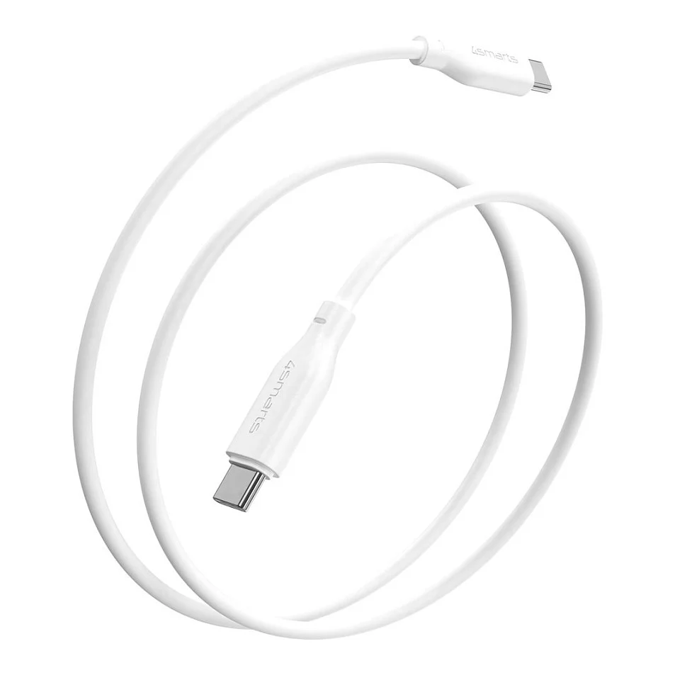 4SMARTS USB C   USB C Silikon Kabel High Flex 60W 1 5m Wei Notebook & Tablet Zubehoer