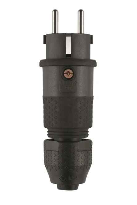 ABL 100000068 Professional Stecker  SCHUKO   fr be  Elamid 2K  schwarz  sv  IP54 Smart Home Zubehoer