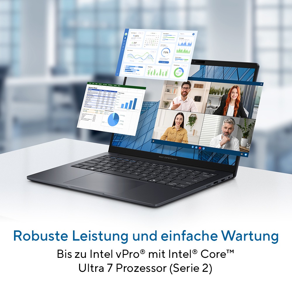 ASUS ExpertBook B3 B3405CCA LY0067X Intel Core Ultra 7 155H Laptop 35 6 cm  14   WUXGA 16 GB DDR5 SDRAM 512 GB SSD Wi Fi 6E  802 11ax  Windows 11 Pro Deutsch Schwarz  Grau Notebooks & E-Book Reader