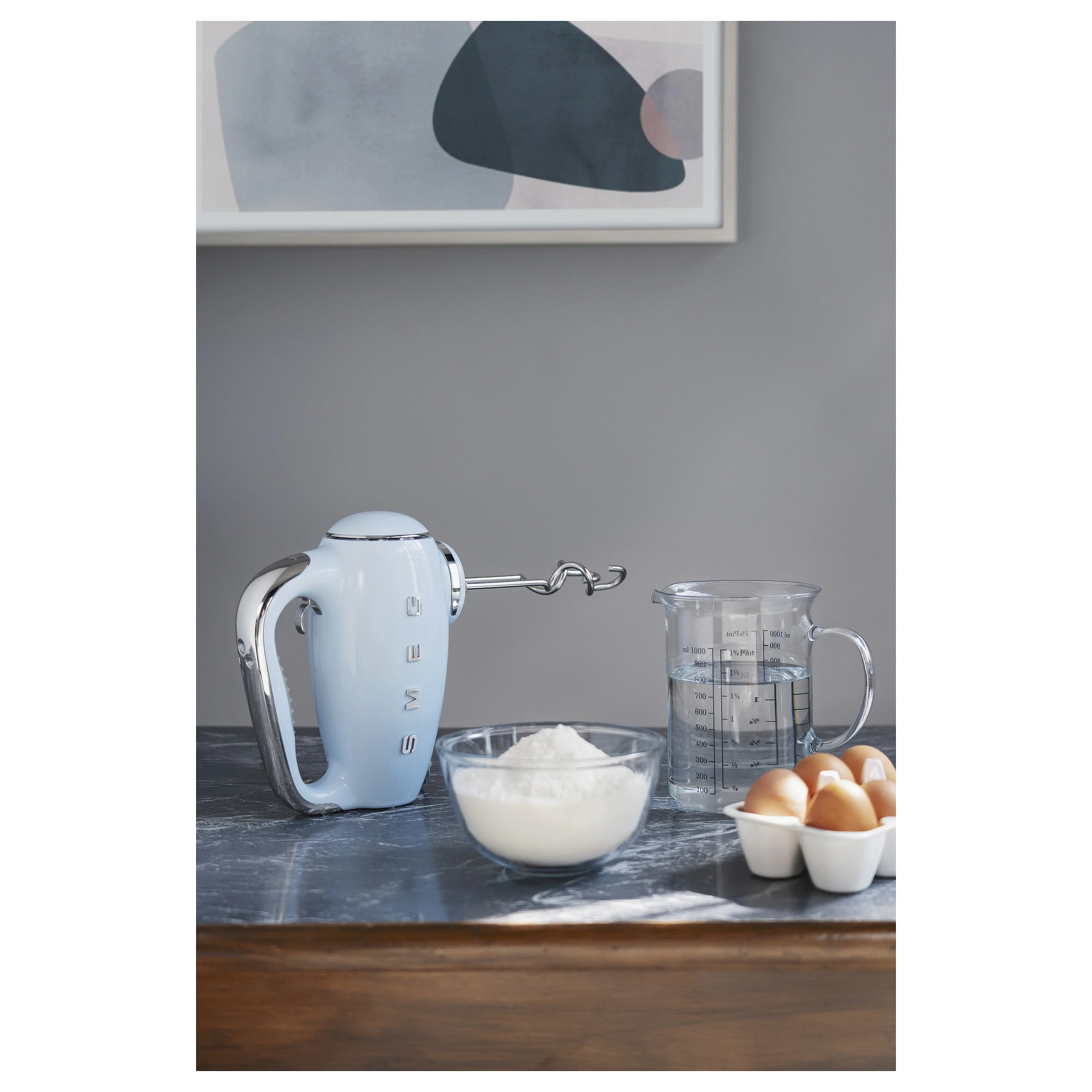 SMEG hmf01pbeu handmixer im 50er jahre retro design pastellblau Kuechenkleingeraete
