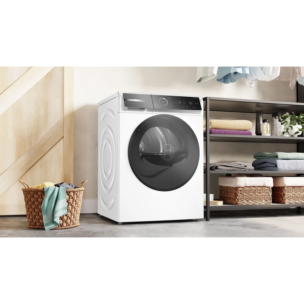 Bosch Serie 8 WRB247C40 Waeschetrockner Freistehend Frontlader 9 kg Weiss Kuechengrossgeraete