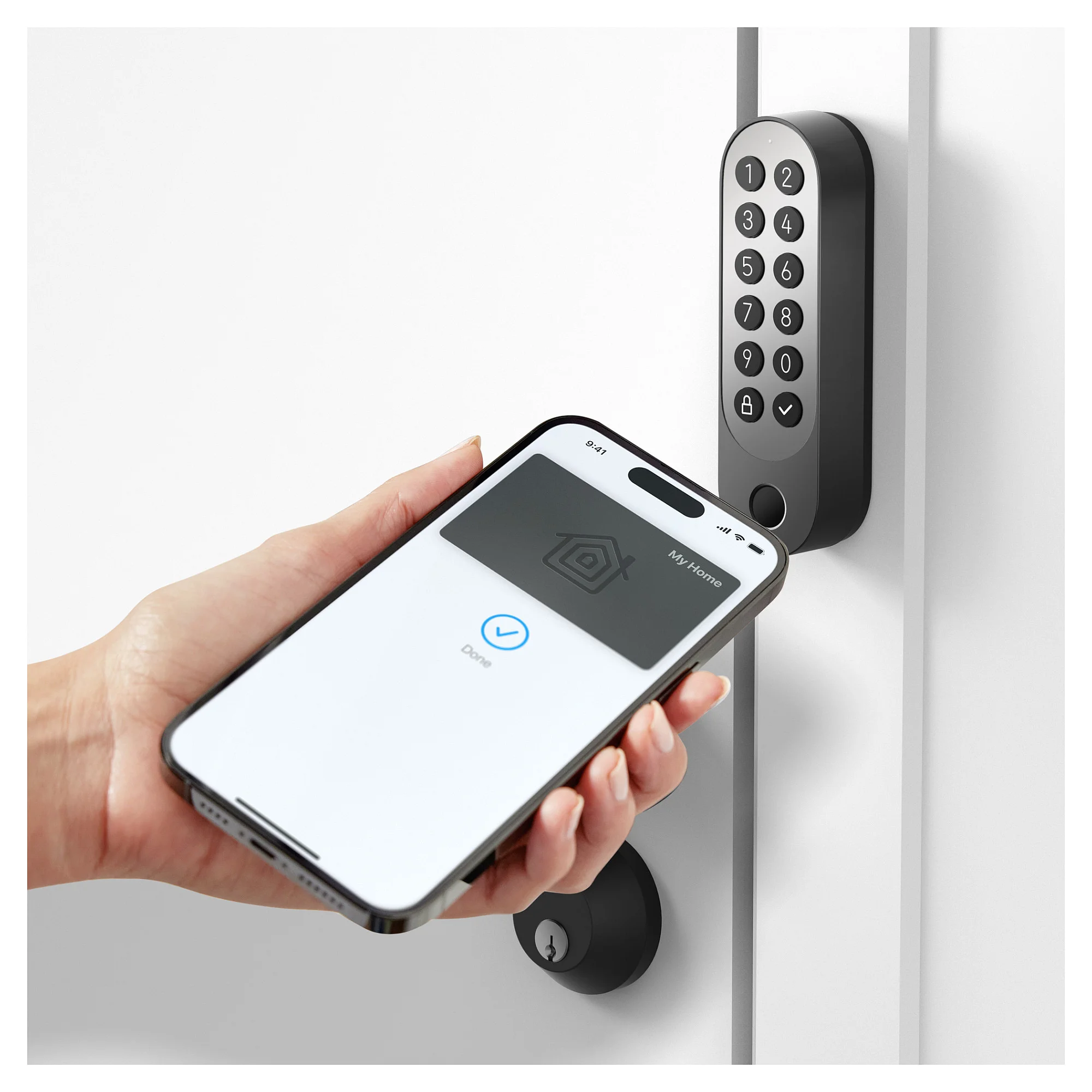 Aqara Smart Lock U200  Black  smartes Tuerschloss mit verschiedenen Entriegelungsmethoden Tuerklingeln & Tuerschloesser