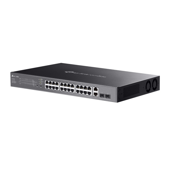 TP Link Omada ES228GMP Netzwerk Switch Managed L2 Gigabit Ethernet 10 100 1000 Power over Ethernet PoE Schwarz