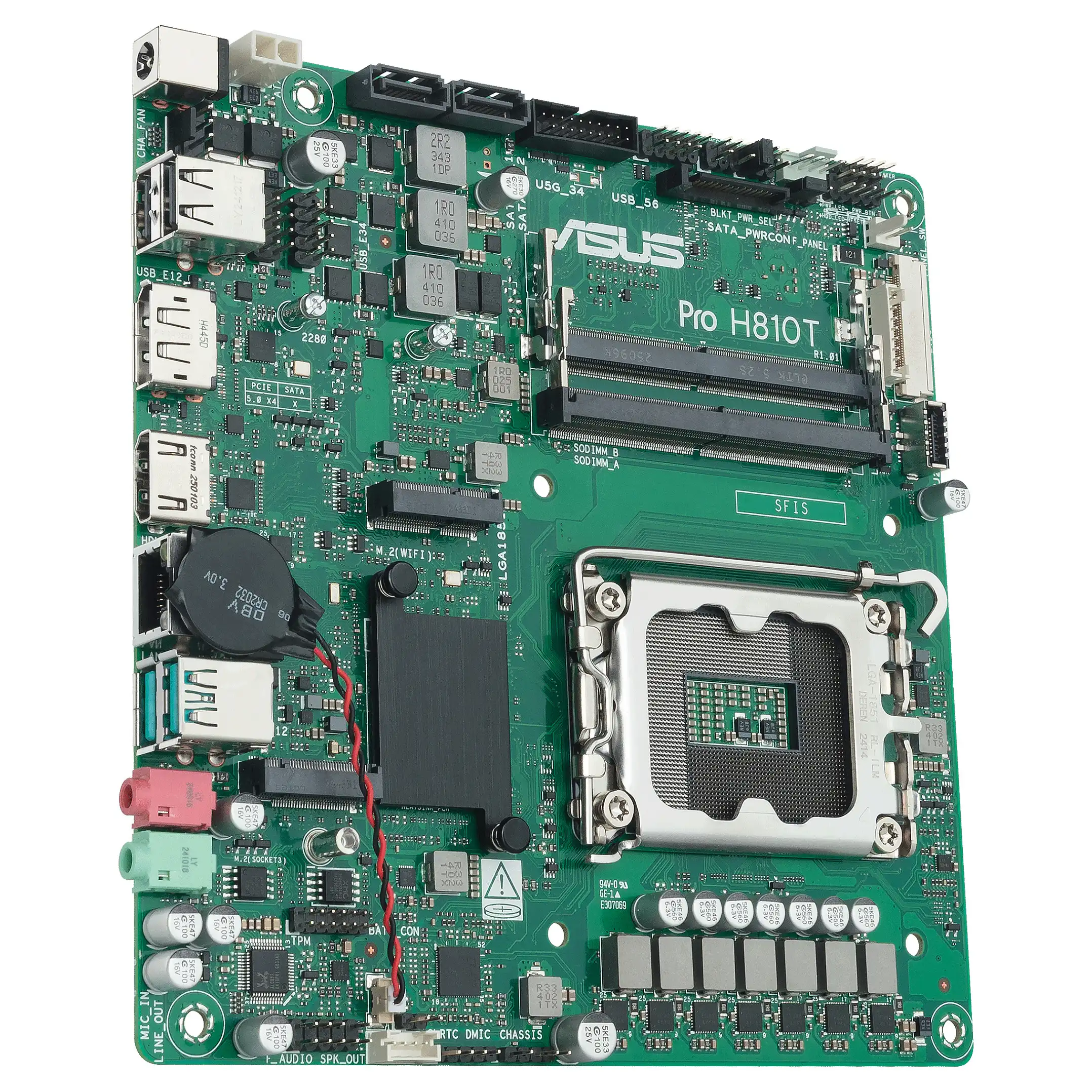 ASUS Pro H810T CSM Intel H810 LGA 1851  Socket V1  Thin Mini ITX PC-Komponenten