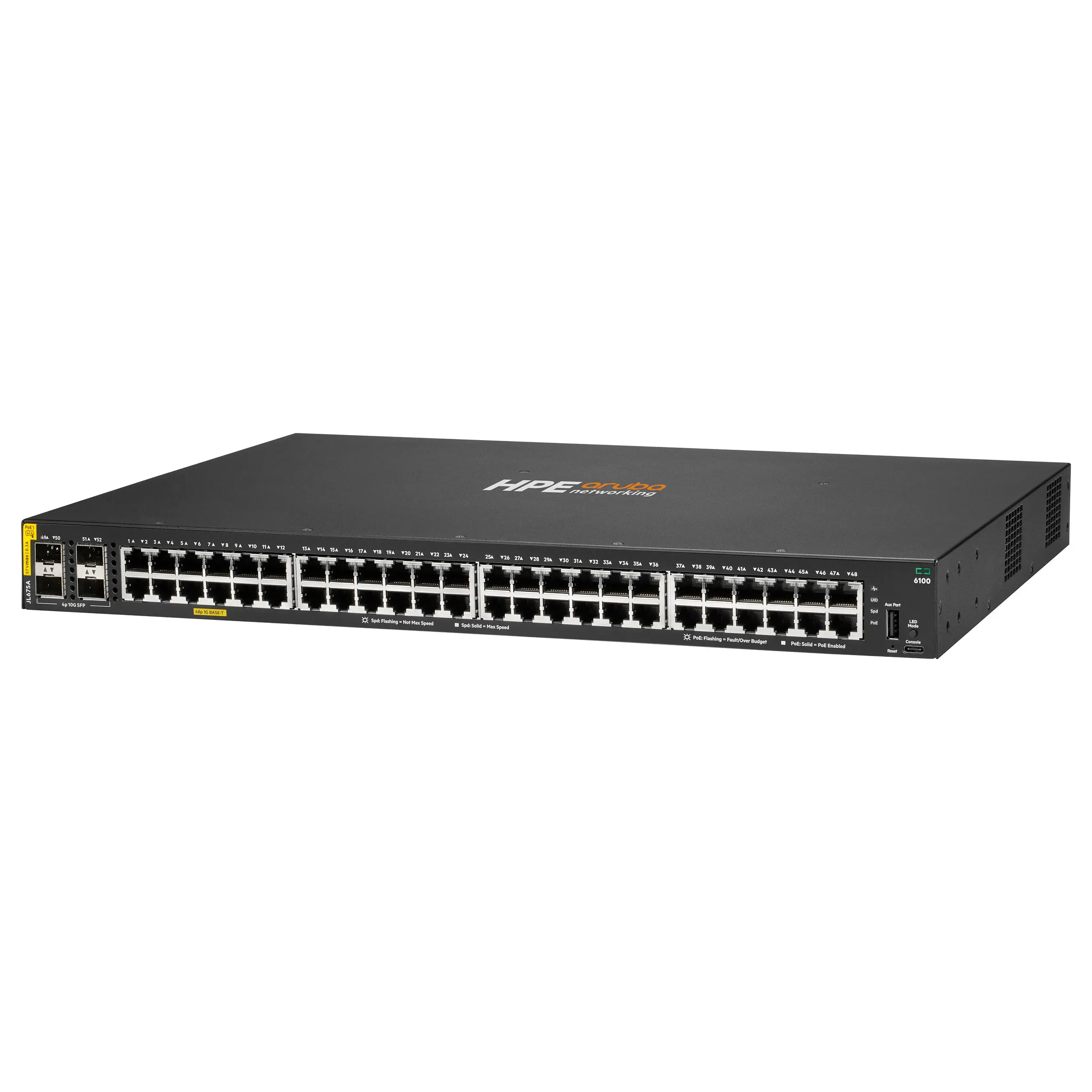 HP Aruba 6100 Switch 48G PoE  370W 4SFP    Enterprise 48 4P   Netzwerkgeraet Switches