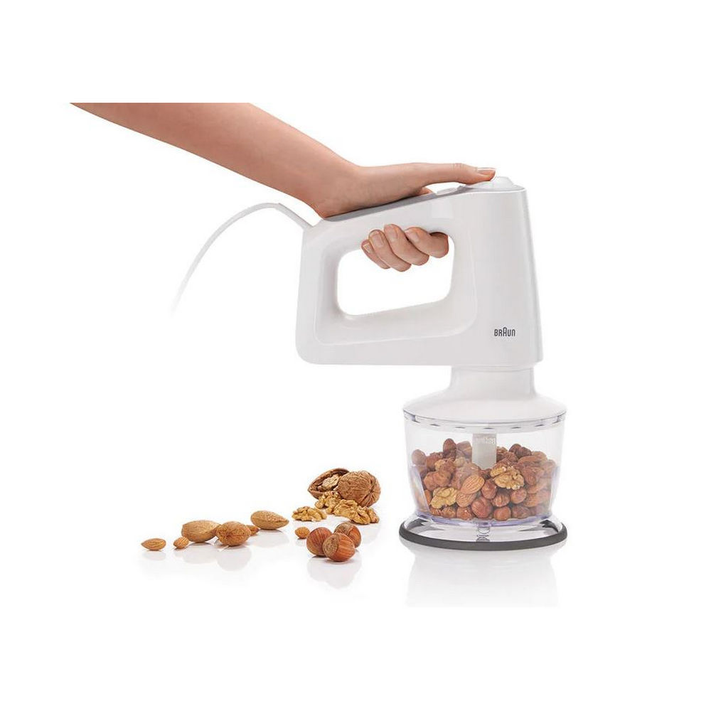 Braun HM 3135 WH Handmixer 500 W Grau  Weiss Kuechenkleingeraete