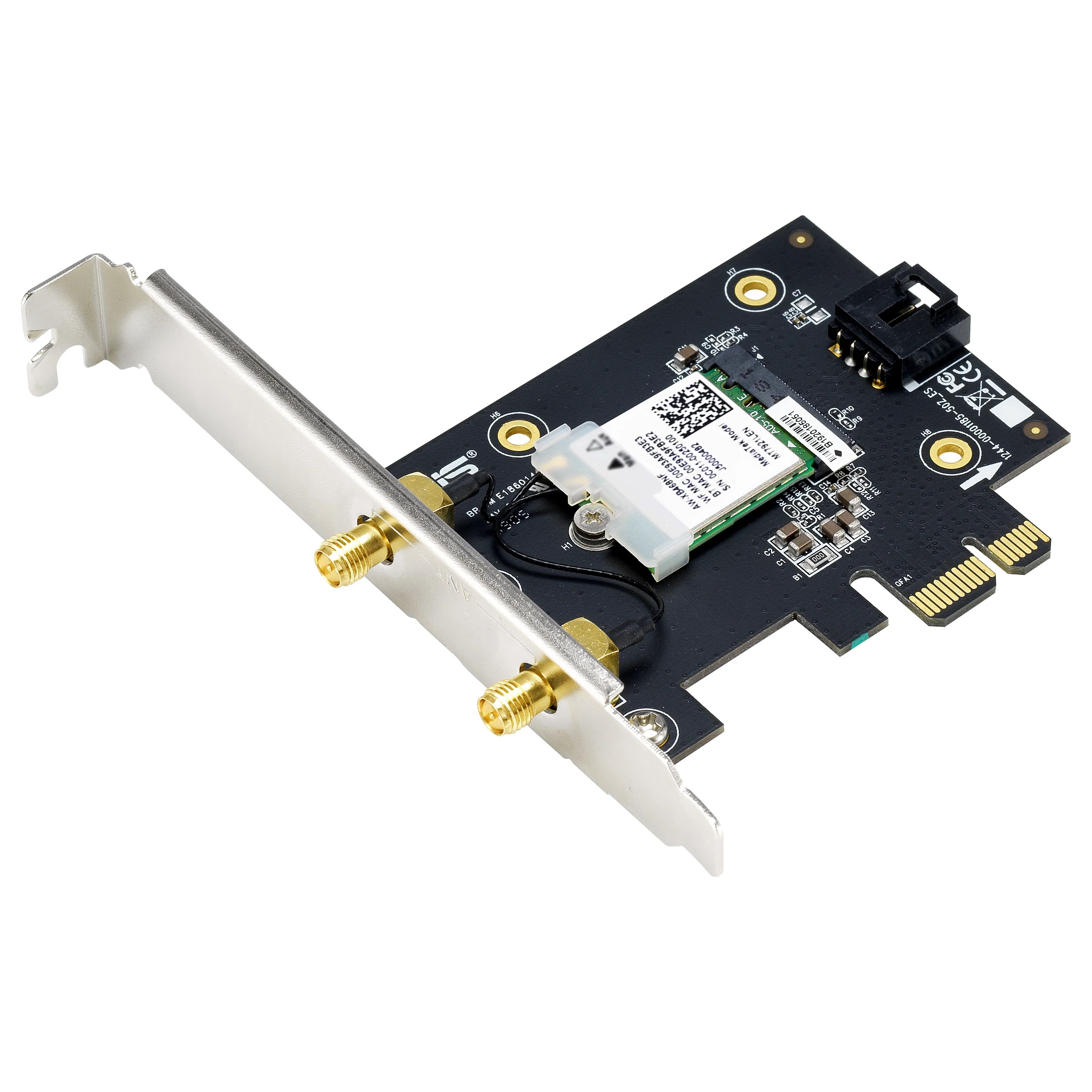 ASUS PCE AX1800 WLAN Bluetooth 5 2 PCIe Karte 1775 Mbit s   WLAN 6   Bluetooth 5 2   PCIe Netzwerk