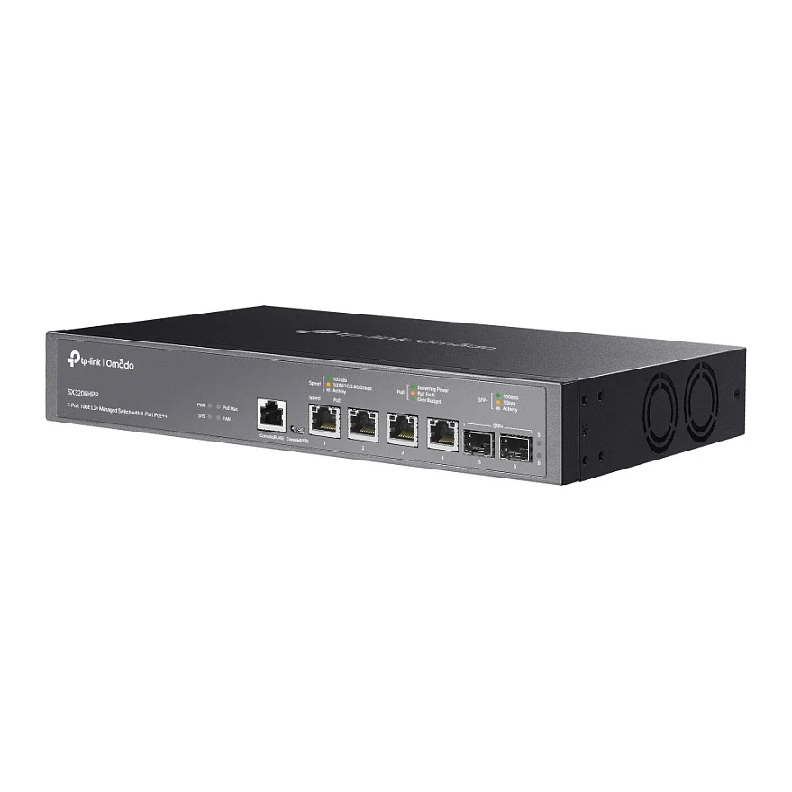 TP Link Omada SX3206HPP Netzwerk Switch Managed L2  10G Ethernet  100 1000 10000  Power over Ethernet  PoE  Schwarz Switches