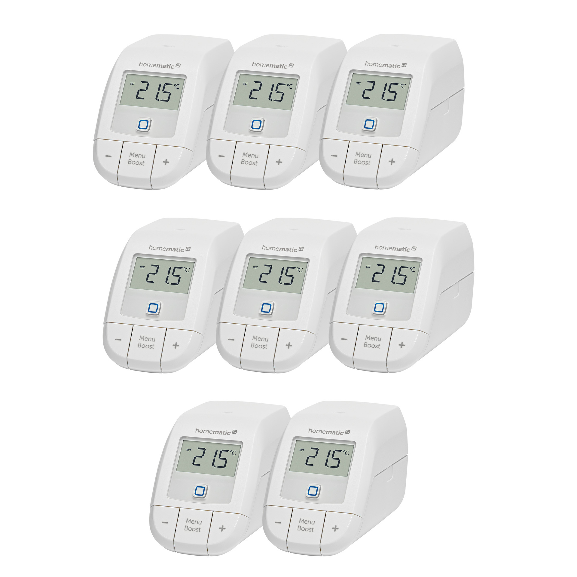 eQ 3 Homematic IP Heizkoerperthermostat   basic 8er Set Heizkoerperthermostate Heizungssteuerung