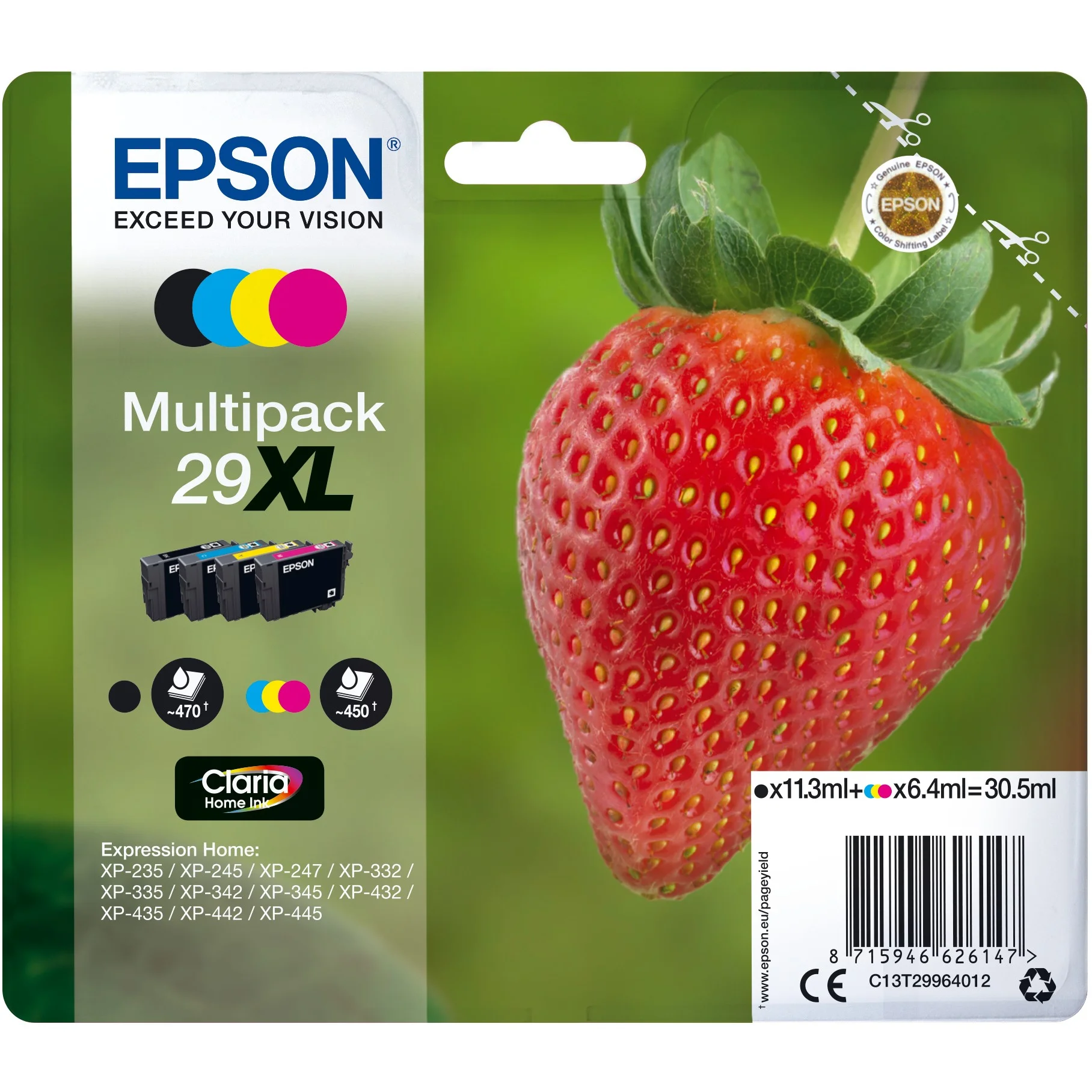 Epson Claria Home Multipack 29XL BK C M Y T 2996 Drucker & Scanner