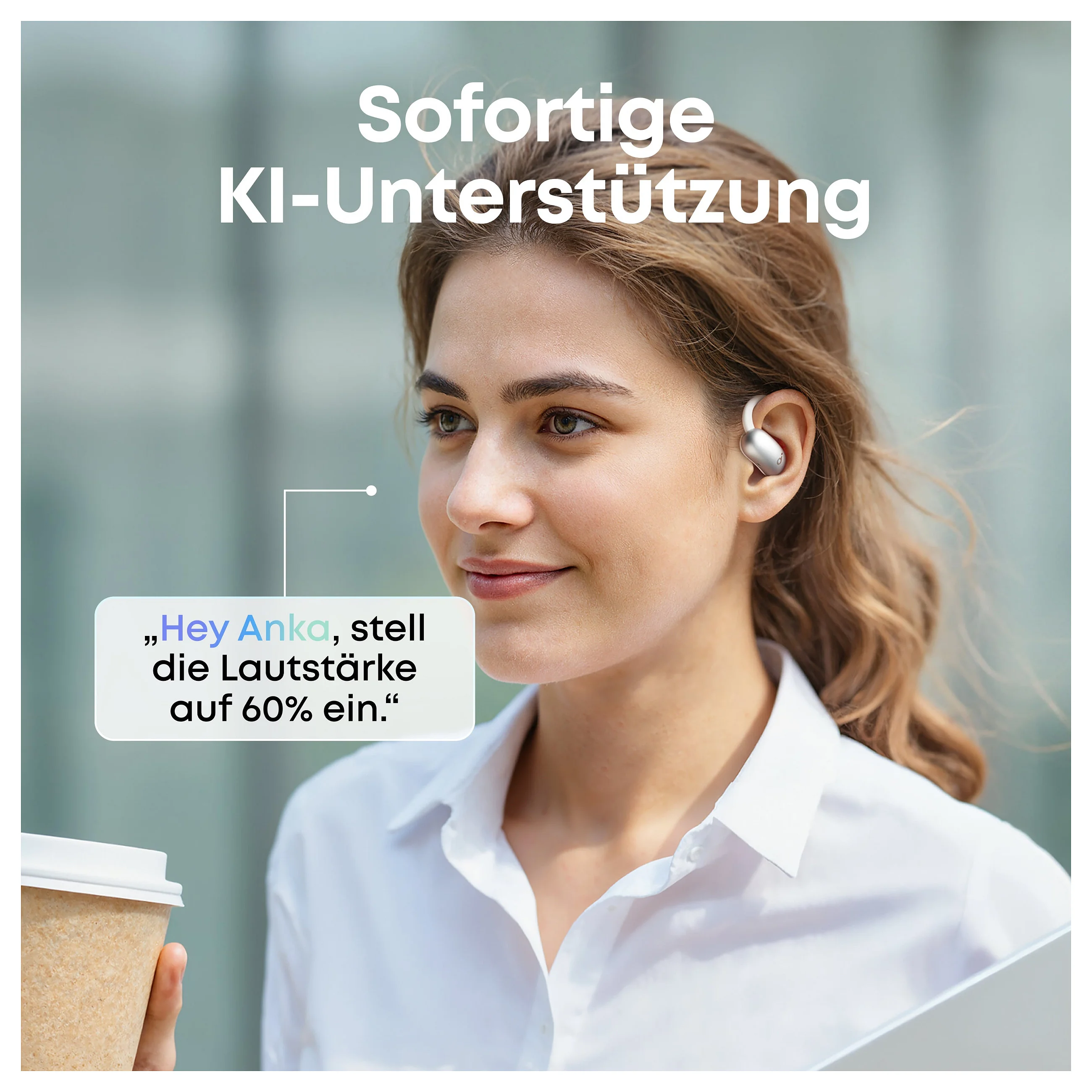Anker soundcore aerofit 2 ai white open ear kopfhrer 35 stunden wiedergabezeit ip55 inkl  ki assisent und bersetzung Over-Ear