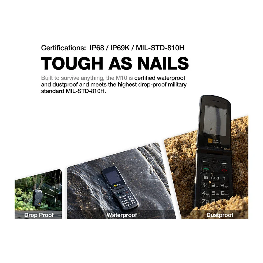 AGM MOBILE AGM M10 Klapper  4G  Rugged Smartphones