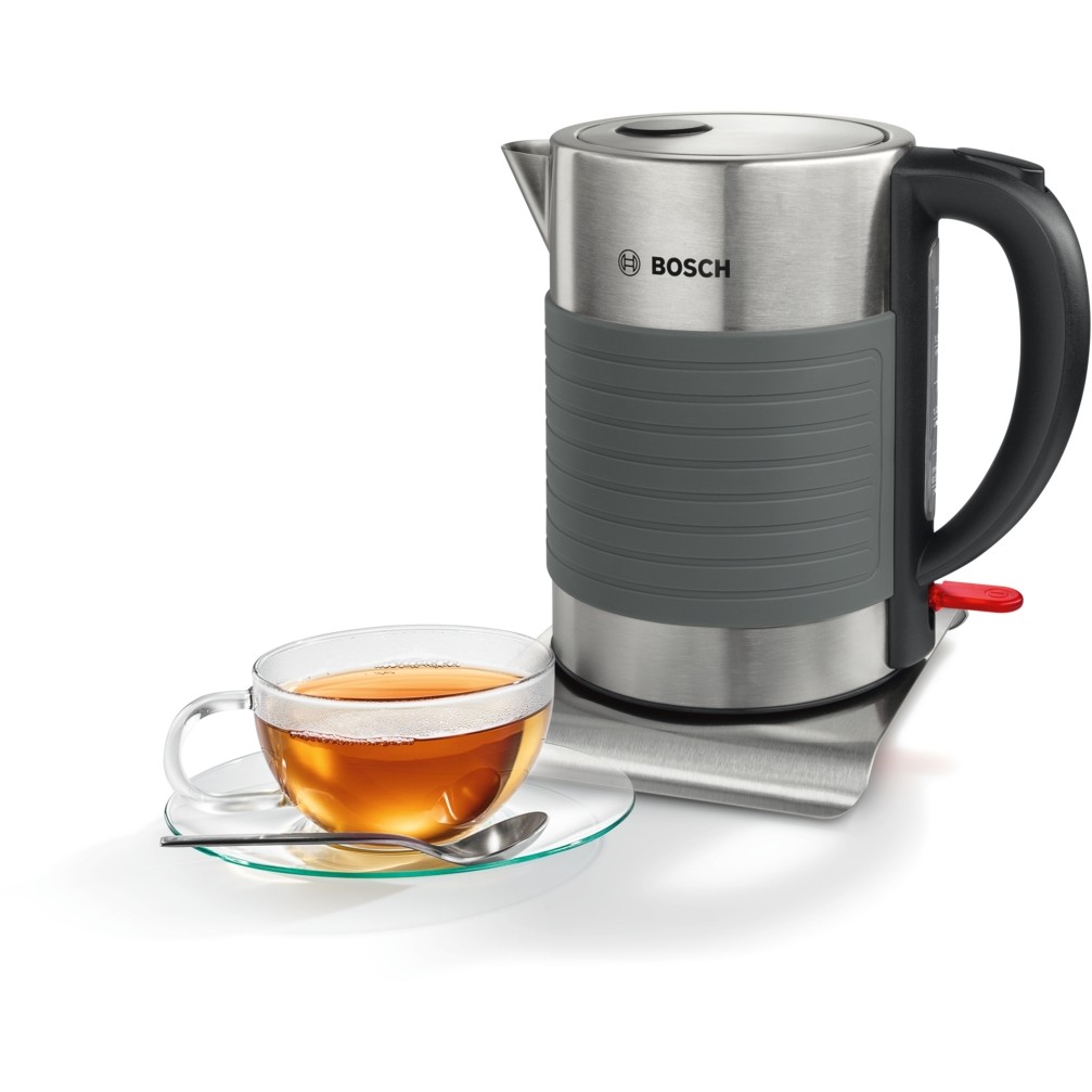 Bosch TWK7S05 Wasserkocher 1 7 l 2200 W Schwarz  Grau Kuechenkleingeraete