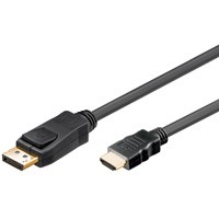 No Name DisplayPort 1 2   HDMI  ST ST  1m Adapterkabel 4K Schwarz PC-Zubehoer