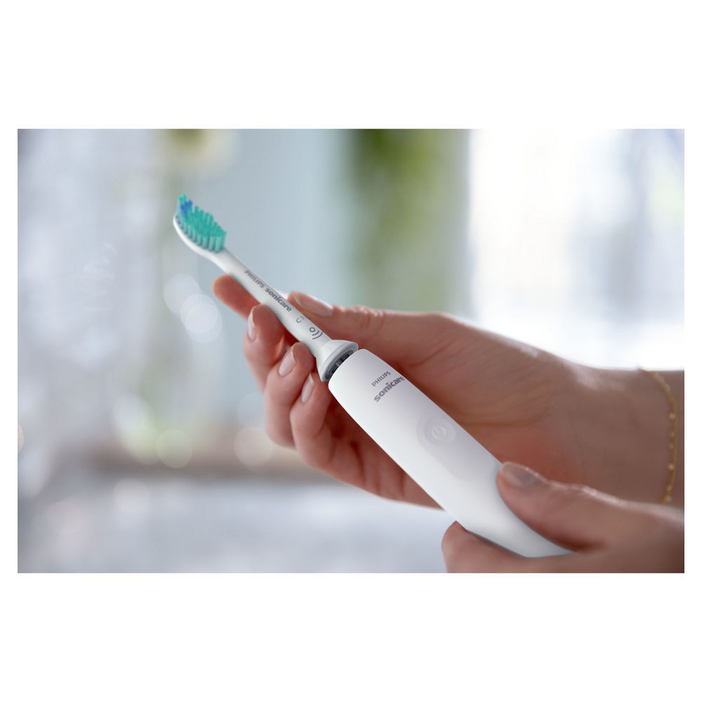 Philips Elektrische Schallzahnbuerste Series 3100 HX3675 13  Doppelpack  weiss Zahnpflege