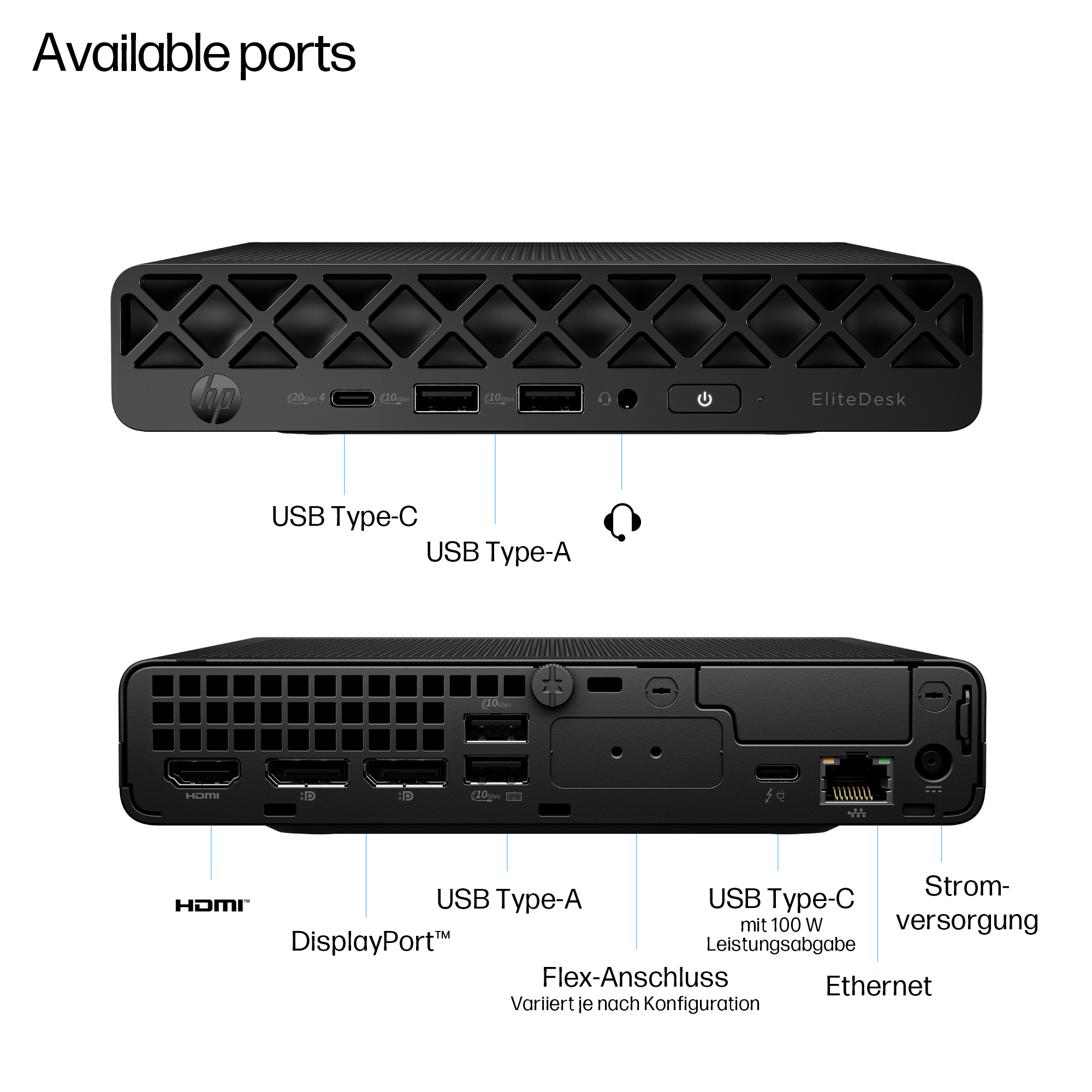 HP ELITEDESK MINI 8 G1I U9 285T 64GB 1TB WLAN W11Pro 3J VOS PC-Zubehoer