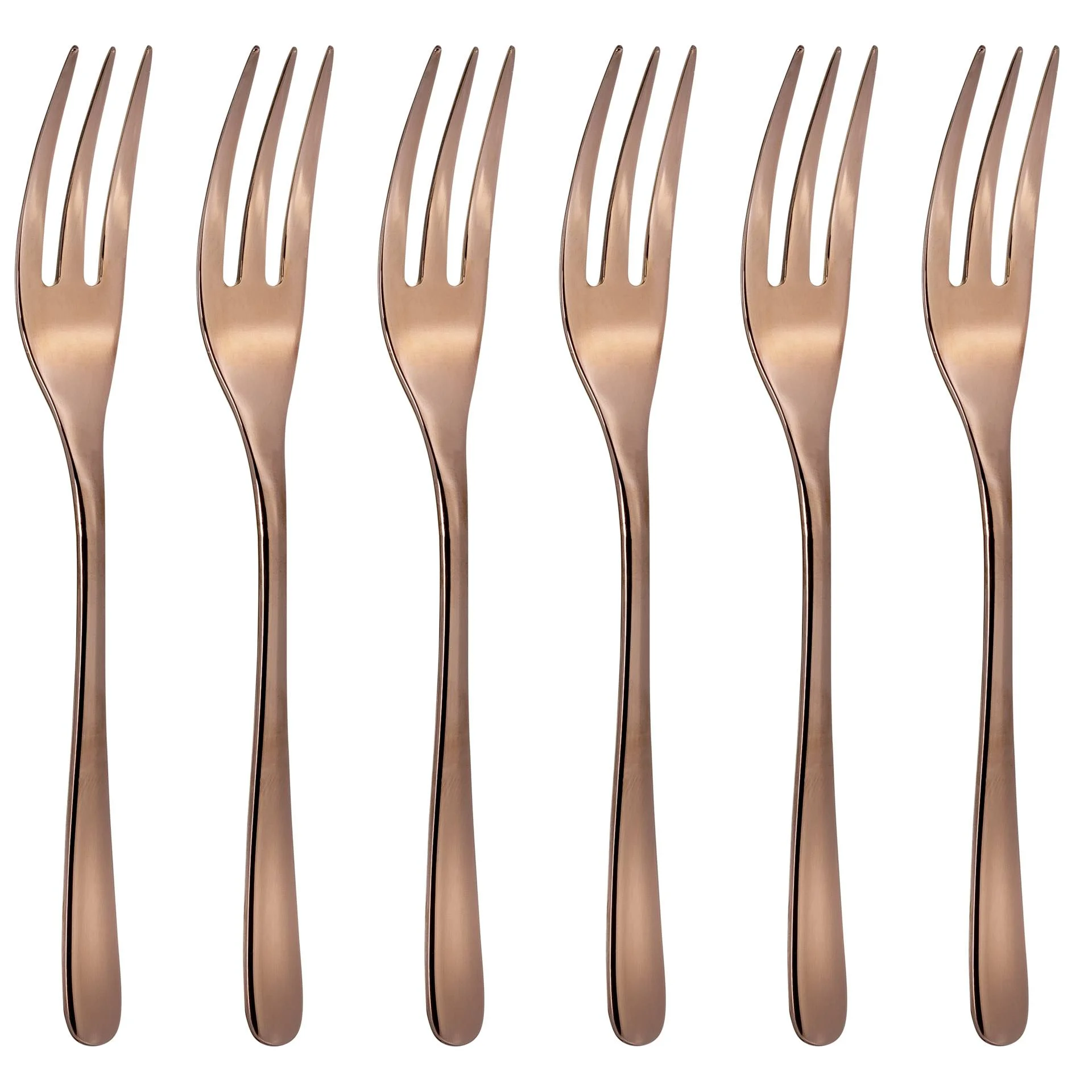 Sambonet Taste Kuchengabelset 6 tlg copper Besteck & Aufbewahrung