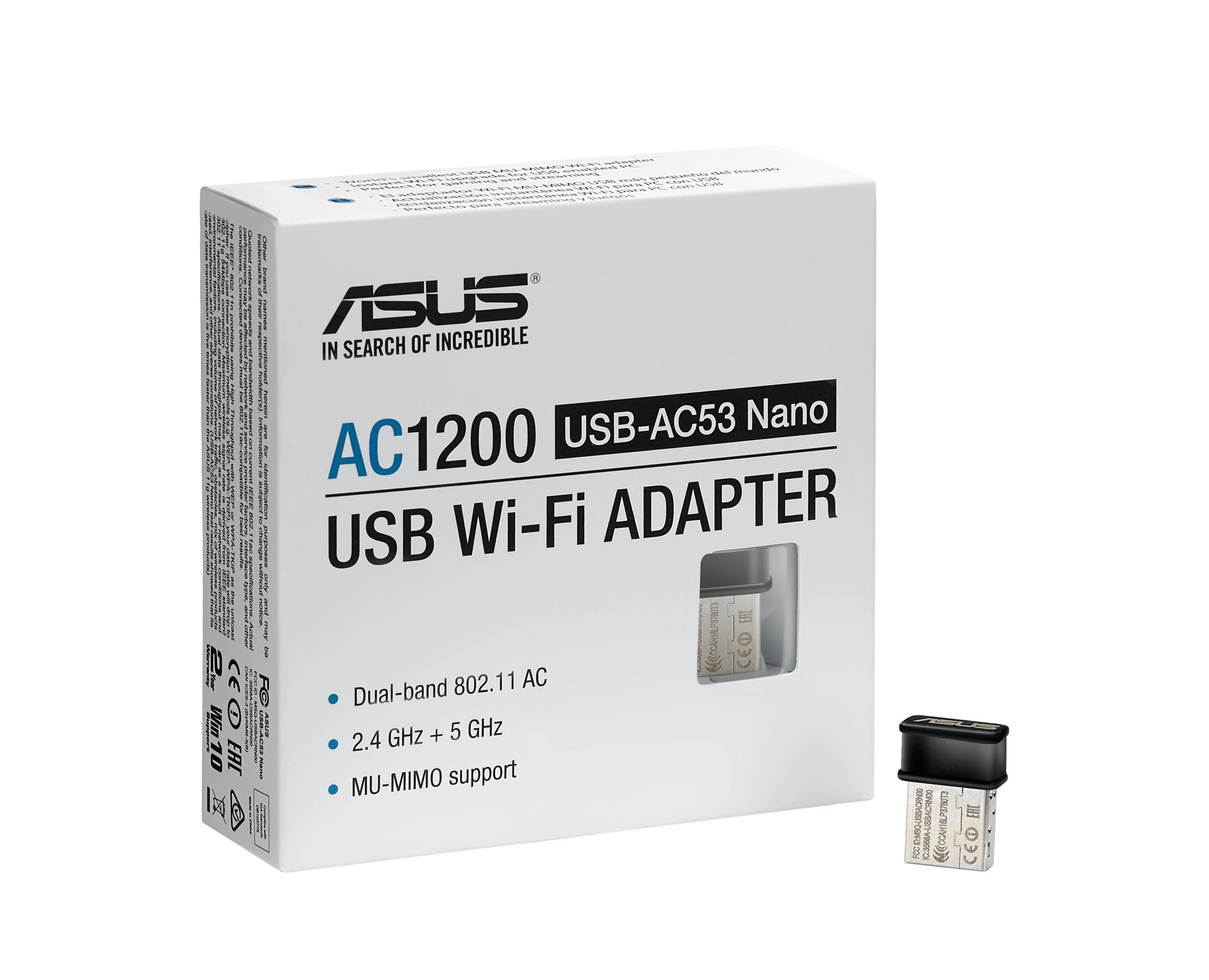 ASUS USB AC53 Nano WLAN Adapter   867 Mbit s   USB 2 0   Kompakt   Mobil Netzwerk-Adapter / Netzwerk-Karten