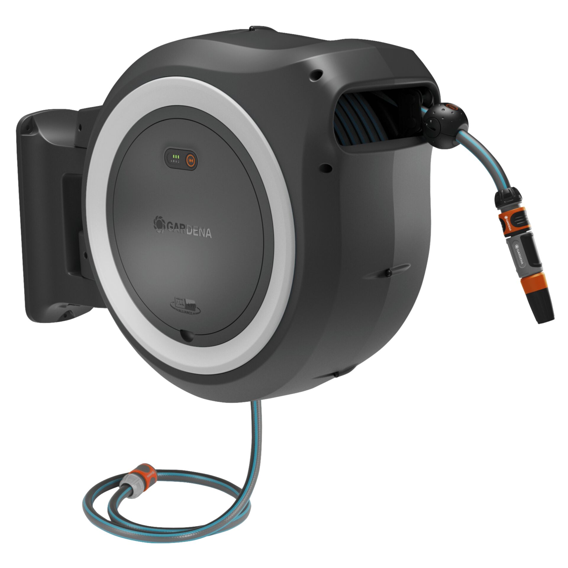 GARDENA Akku Wand Schlauchbox PowerRoll XL 18V Set weiss 35 m Gartenbewaesserung