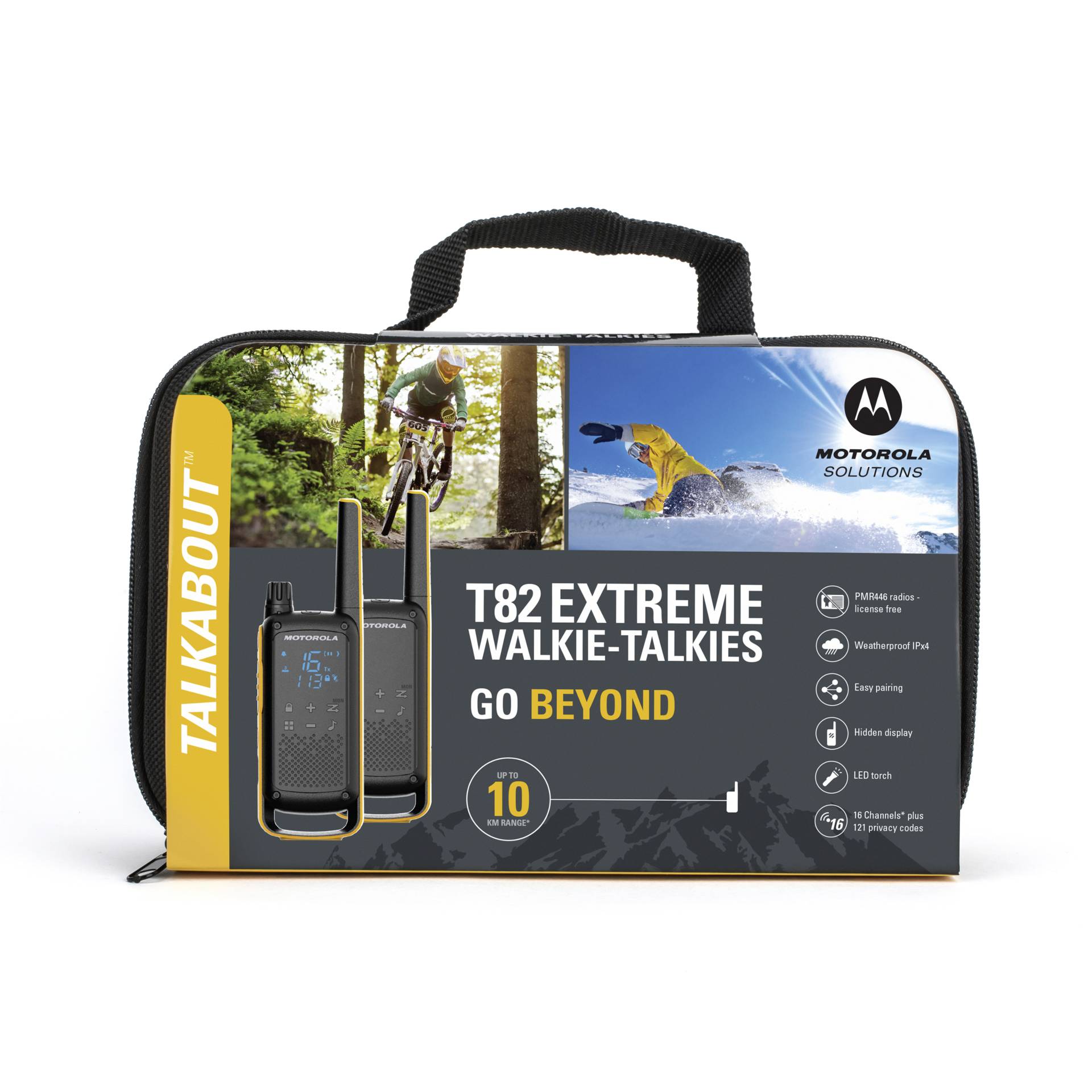 Motorola Talkabout T82 Extreme Twin Pack Funksprechgeraet 16 Kanaele Schwarz  Orange PC-Zubehoer