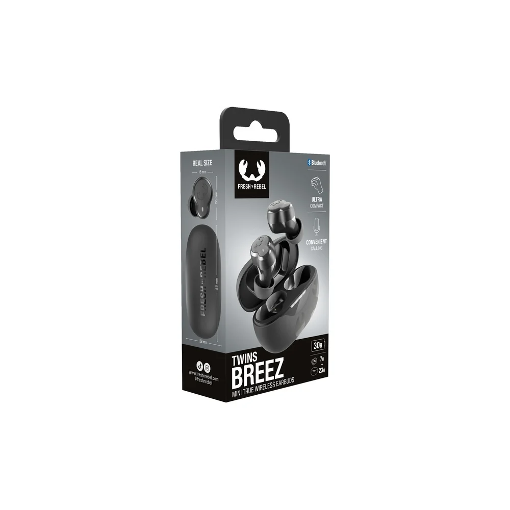 FRESH N REBEL Mini True Wireless In Ear Kopfhoerer Twins Breez Storm Grey