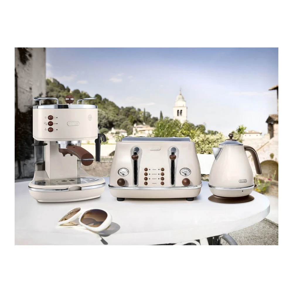 Delonghi Espresso Maschine Icona Vintage ECOV 311 BG  beige  Siebtraegermaschinen
