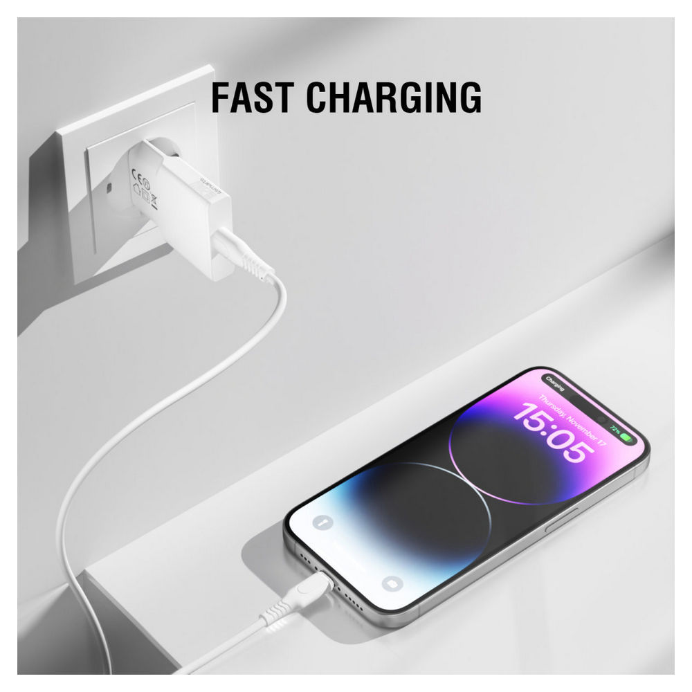 4SMARTS Netzladegeraet 20 Watt USB C Slim GaN 1C  weiss PC-Zubehoer