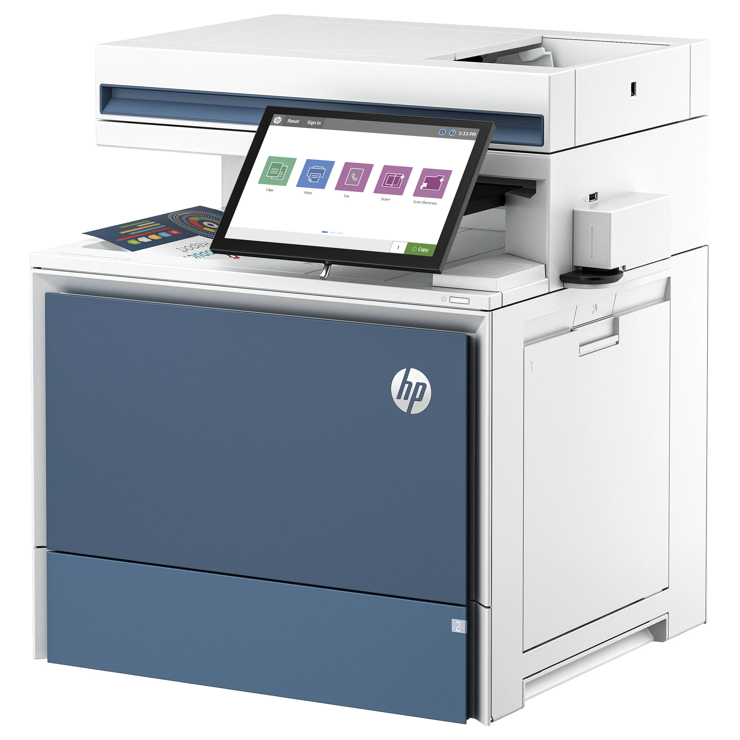 HP FL Color LaserJet Enterprise Flow MFP 5800ZF Farblaser Multifunktionssystem 4in1 Drucker & Scanner